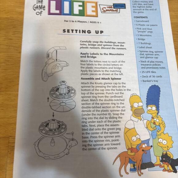Hasbro Milton Bradley Board Game The Game‎ of Life Simpsons Ed Complete 2004 - Picture 10 of 16